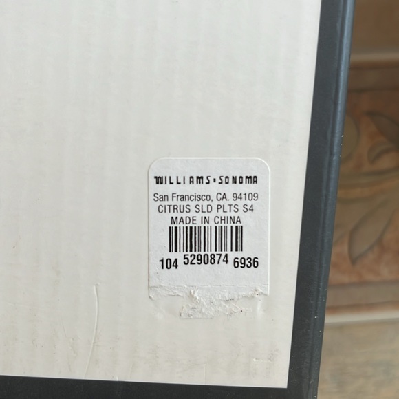 4-WILLIAMS SONOMA Citrus FRUIT BEES Salad Plates LEMONS LIME GRAPFRUIT ORANGE 9" - Picture 7 of 11